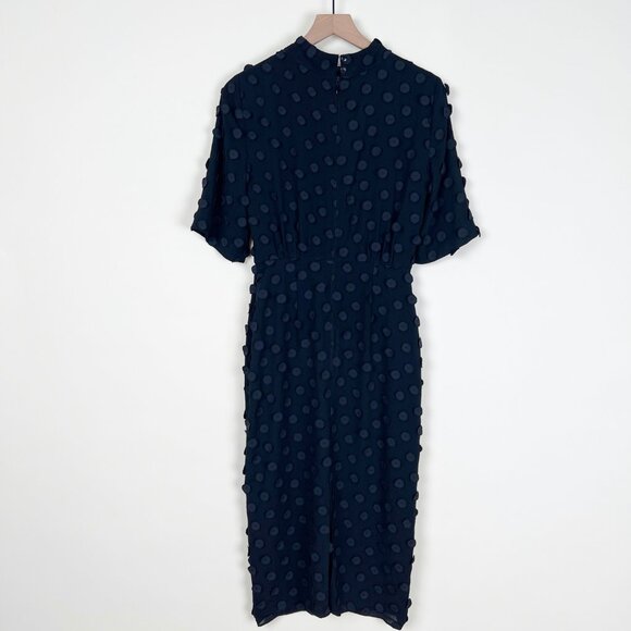 New Clipped Jacquard Midi Mod Dress BCBGMAXAZRIA Retro Vintage Inspired Modern - Picture 12 of 14